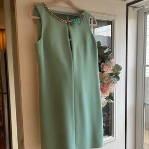 Beautiful above knee dress in aqua green.